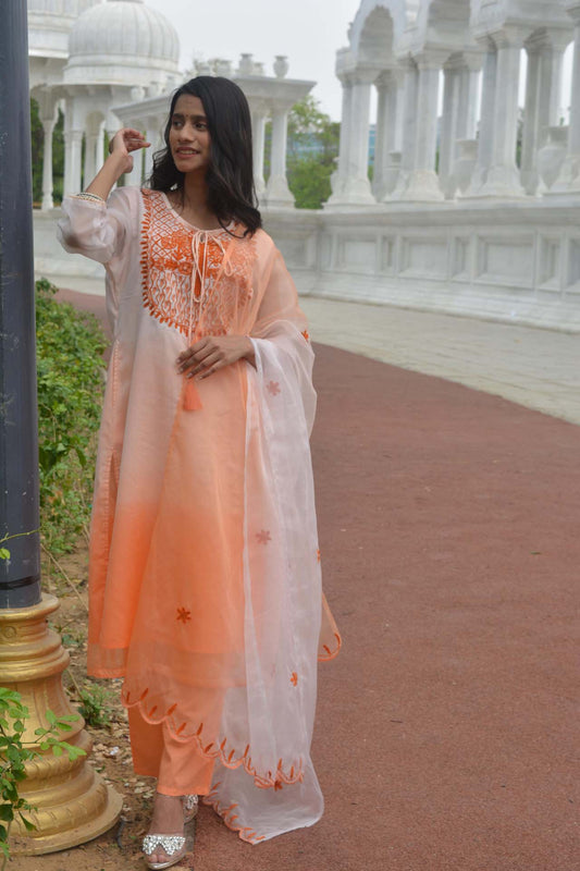 ORANGE Ombre tie&dye